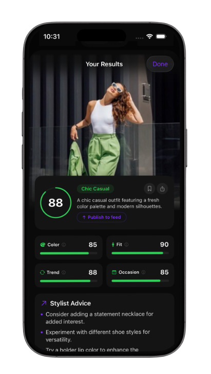 WinFIT results screen