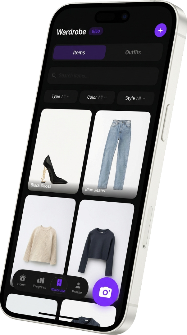 WinFIT wardrobe feature screenshot